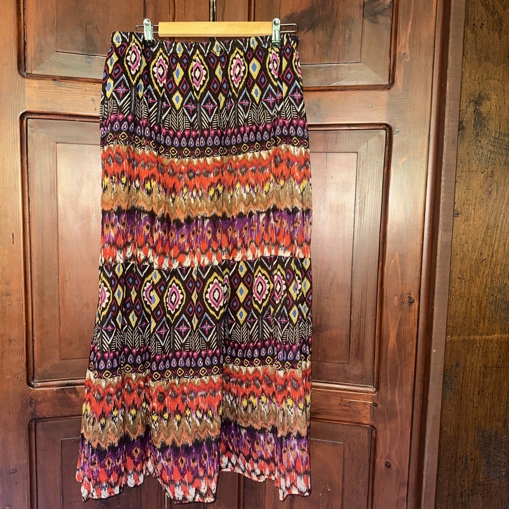 Womens Mlle Gabrielle Skirt Boho Flowy lightweight Lined XL
